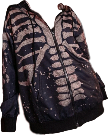 Skeleton jacket zipped