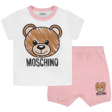 Moschino Baby Girls Pink Teddy Shorts Set - Girl