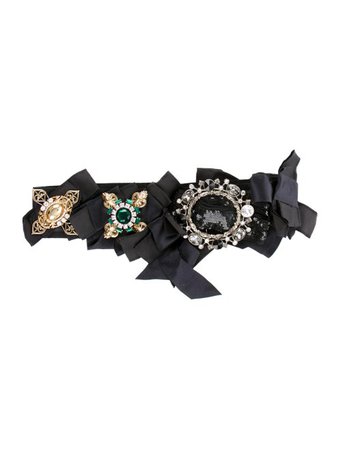 Dolce & Gabbana Embellished Satin Belt - Accessories - DAG115336 | The RealReal