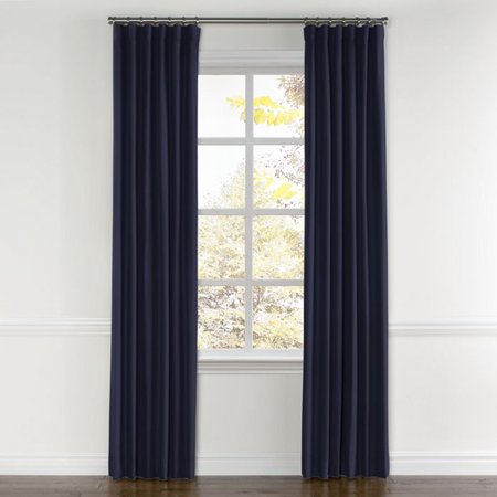Navy Blue Sunbrella® Canvas Curtains with Pocket | Loom Decor