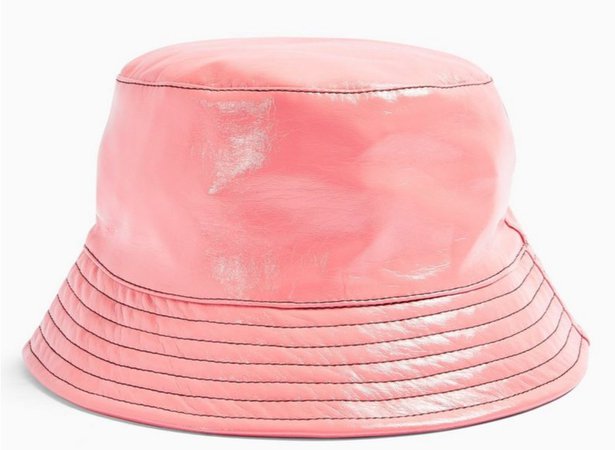 TOPSHOP mink vinyl bucket hat