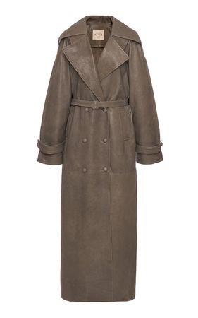 Double-Breasted Leather Trench Coat By Tod's | Moda Operandi