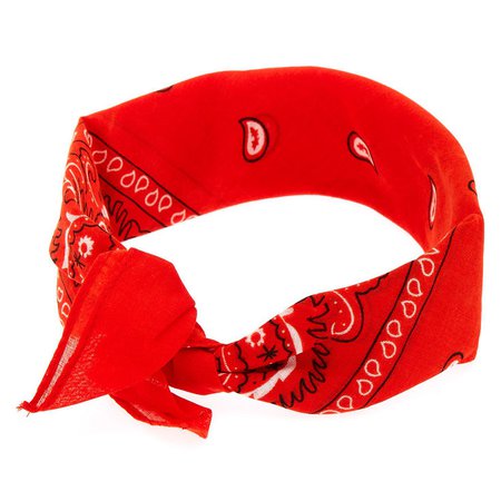 Bandana Print Headwrap - Red