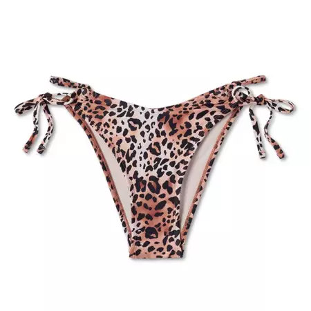 Women's Cut Out Strappy Side-tie Extra High Leg Extra Cheeky Bikini Bottom - Wild Fable™ Multi Animal Print : Target