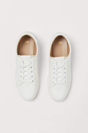 Snakeskin-patterned Sneakers - White