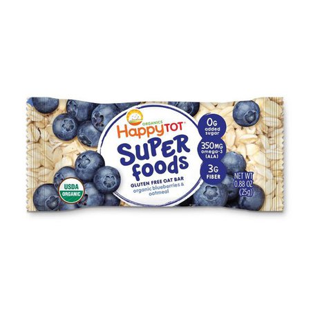 HappyTot Super Foods Oat Bar Blueberry & Oatmeal - 5ct/4.4oz Total : Target
