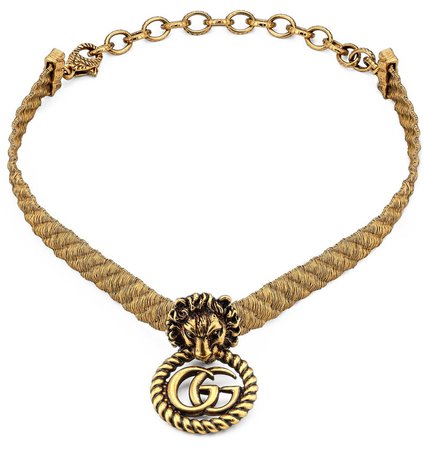 GG Lion Head Choker Necklace