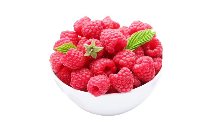 bowl of raspberries png