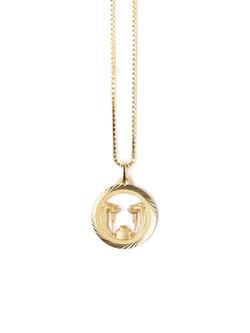 Aquarius Zodiac Pendant | 18k Gold & Sterling Silver | Mercii