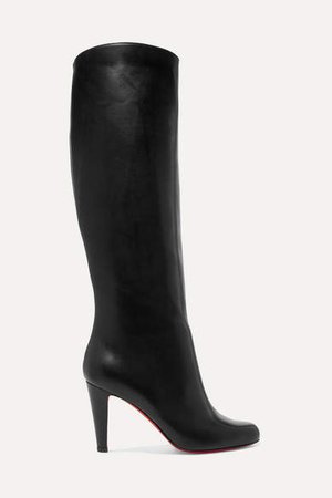 Marmara 85 Leather Knee Boots - Black