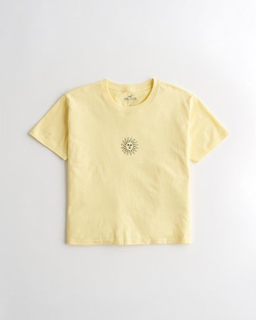 Girls Must-Have Cotton T-Shirt | Girls New Arrivals | HollisterCo.com yellow