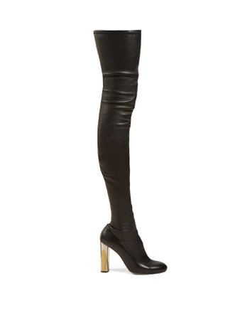 Over-the-knee leather boots | Alexander McQueen | MATCHESFASHION.COM US