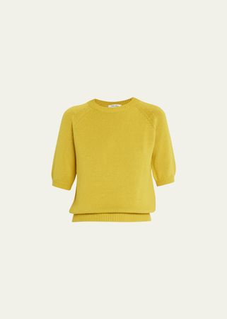 Max Mara Corinne Short-Sleeve Sweater - Bergdorf Goodman