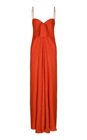 Amber Twilight Bow-Detailed Silk Maxi Dress By Johanna Ortiz | Moda Operandi