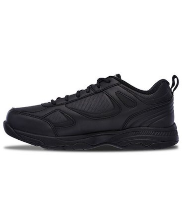 Skechers Women's Work Relaxed Fit Dighton Bricelyn Wide Width Slip Resistant Work Athletic Sneakers from Finish Line & Reviews - Finish Line Athletic Sneakers - Shoes - Macy's black