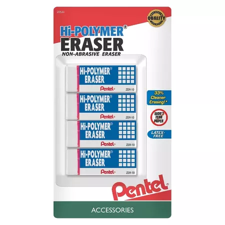 Pentel® Hi-Polymer® Erasers - 4ct : Target
