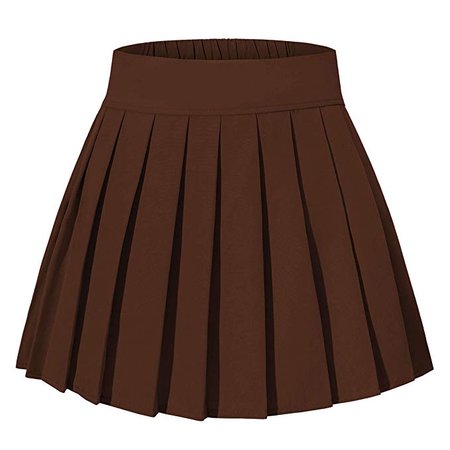 Amazon brown pleated skirt