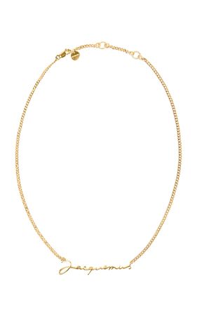 Logo Gold-Tone Chain Necklace By Jacquemus | Moda Operandi