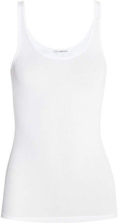 The Daily Ribbed Stretch-cotton Tank - White