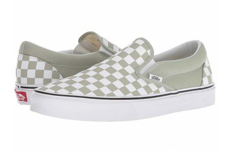 Vans Classic Slip-On™ (Checkerboard) Desert Sage/True White for Sale