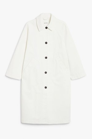 Utility raglan coat - White - Coats - Monki WW