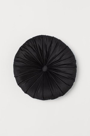 Round Velvet Cushion - Black - Home All | H&M CA