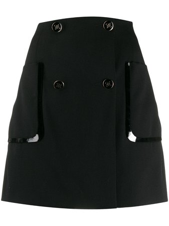 Black Fendi Wrap Mini Skirt | Farfetch.com