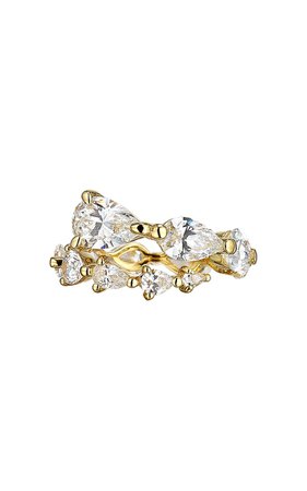 18k Yellow Gold Diamond Coil Ring By Anabela Chan | Moda Operandi