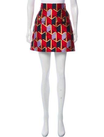 Gucci Jacquard Mini Skirt - Clothing - GUC279785 | The RealReal