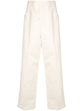 Jil Sander Flat Front Trousers - Farfetch