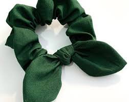 green scrunchie bow - Google Search
