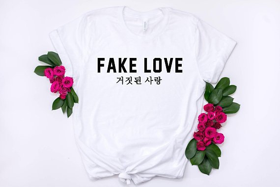 Fake Love Shirt BTS Fake Love T-Shirt Korean Fashion T-shirt