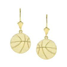basketball earrings gold - Google Search