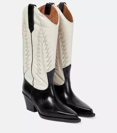 Leather Cowboy Boots in Black - Paris Texas | Mytheresa