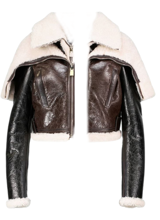 Fur leather jacket