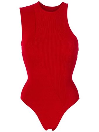 Red Haight knitted asymmetric bodysuit 1003001 - Farfetch