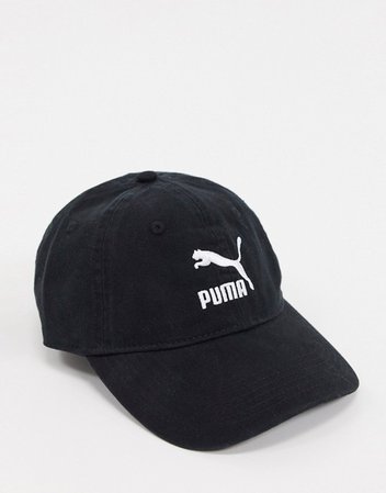 Puma adjustable cap with logo in black | ASOS