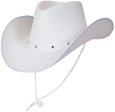 Amazon.com: Wicked Adult White Texan Country Cowboy Hat Western Fancy Dress Accessory: Home & Kitchen