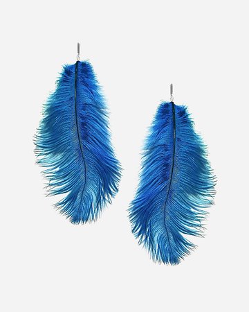 Tuleste Ostrich Feather Statement Earrings | Express