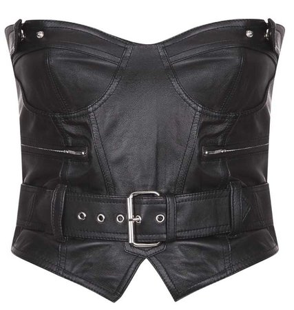 rat and boa leather bustier