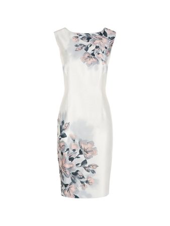 Jacques Vert Petite Blurred Floral Dress, Multi at John Lewis & Partners