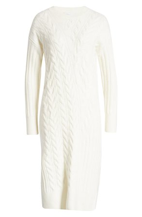 Nordstrom Holiday Long Sleeve Cable Sweater Dress | Nordstrom