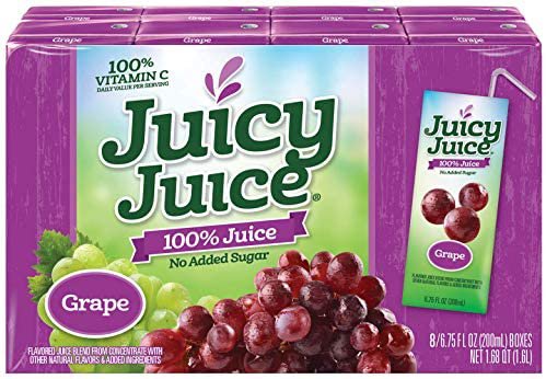 Amazon.com : Juicy Juice Grape Juice Single Serve Slim Box, 54 Fluid Ounce -- 4 per case. : Grocery & Gourmet Food