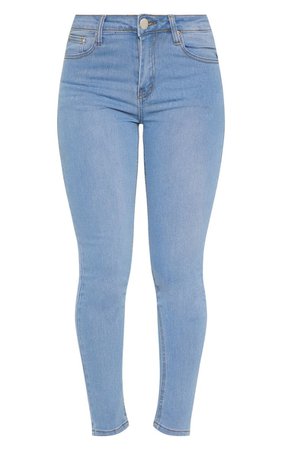 Light Wash Slim Leg Jeans | Jeans | PrettyLittleThing