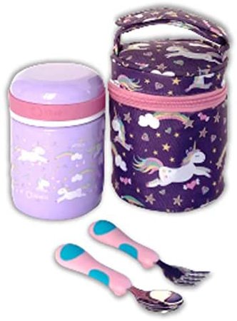 Amazon.com: Kids Thermos for Hot Food Soup Lunch, Insulated Stainless Steel Wide Mouth Jar, Container for Girls Toddlers Day Care Pre-School, Leakproof Easy Grip Thermal Vacuum Seal 10 oz 300 ML Pink Teal Unicorn: Home & Kitchen