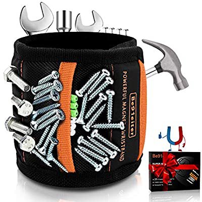 [2020 Version] Be91eiter Magnetic Wristband with 20 Pcs Super Strong Magnets for Holding Screws, Nails, Drill Bits - Best Gifts for Men, Unique Men's Tools And Gadgets - - Amazon.com