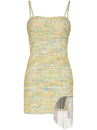AREA Crystal-trimmed Tweed Mini Dress | Farfetch.com