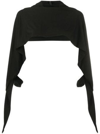 UNRAVEL PROJECT Draped Sleeve Crop Top - Farfetch