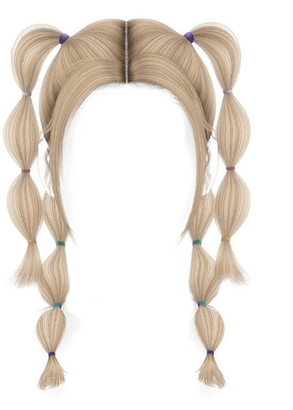blonde hair ponytail pigtail