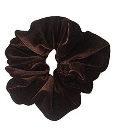 Brown velvet scrunchie